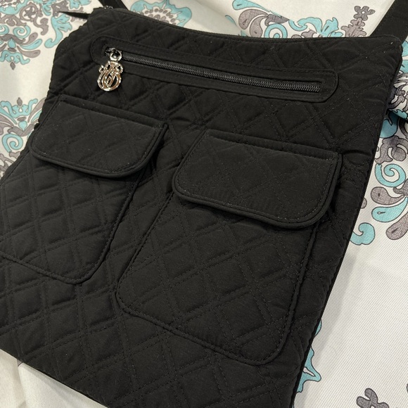 Vera Bradley Black Cloth Shoulder Bag - Picture 2 of 7